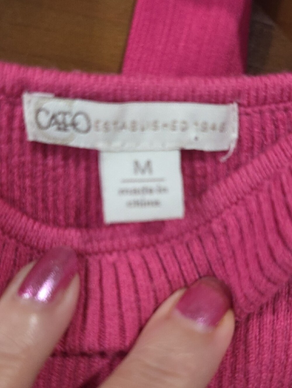 Cato Bright Pink Square Neck Knit Dress with Back Tie - Picture 2 of 8